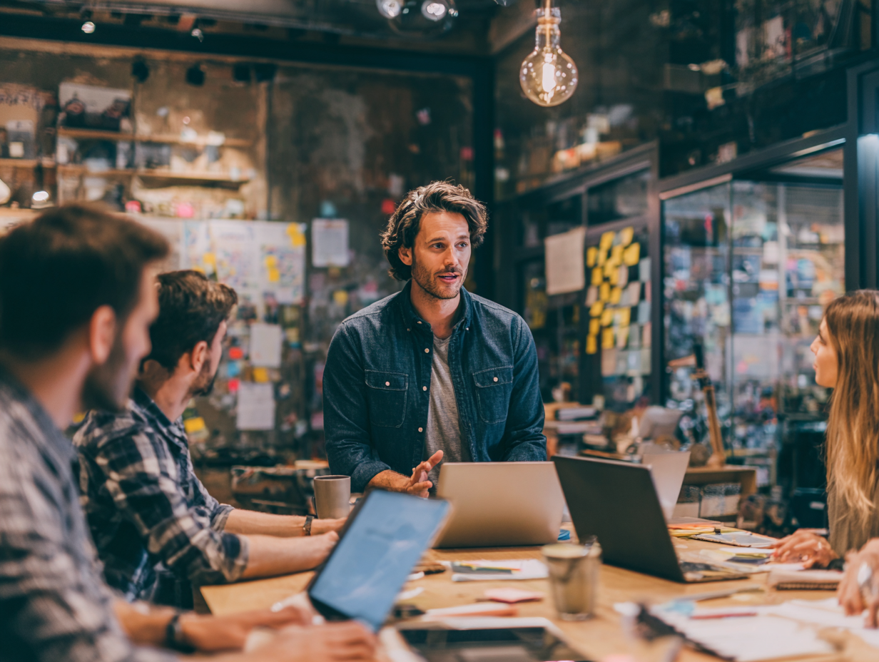 Product team reviewing a mobile roadmap